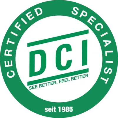 Siegel „DCI Certified Specialist – See better, feel better – seit 1985“