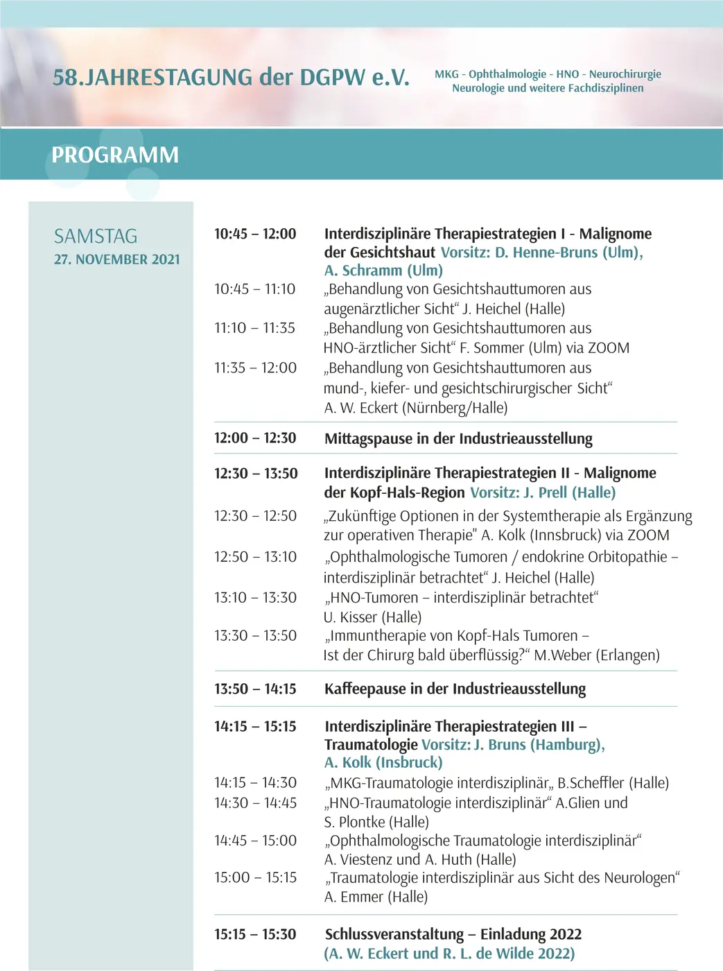 Programm der 58. Jahrestagung 2021, Seite 3 (öffnet das PDF)